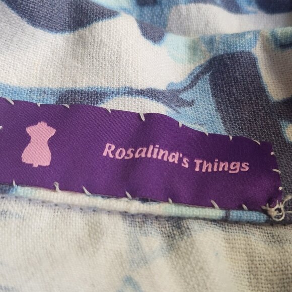 Vintage Hand-made Blouse with funky pattern and elastic gather waist in back - Picture 6 of 8